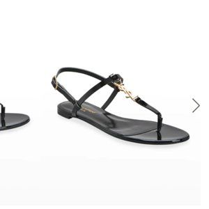Cassandra Leather YSL Slingback Sandals
